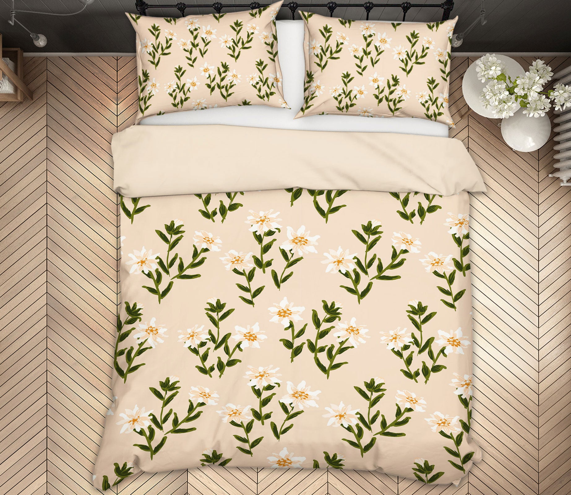 3D White Little Flower 109107 Kashmira Jayaprakash Bedding Bed Pillowcases Quilt