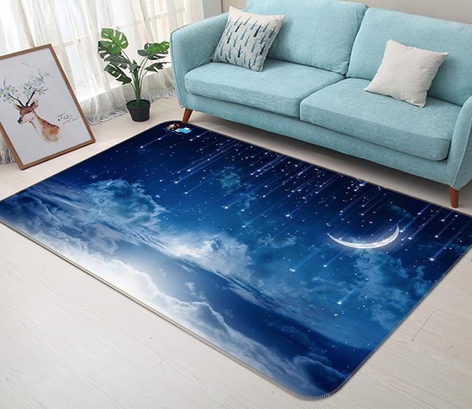 3D Hanging Stars 135 Non Slip Rug Mat