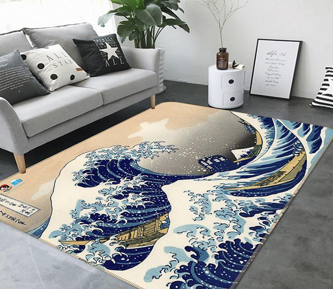 3D Painting Wave 149 Non Slip Rug Mat